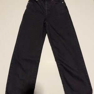 Women's High-Rise Straight Black Jeans